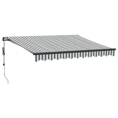 vidaXL Avtomatsko zložljiva tenda antracit in bela 300x250 cm