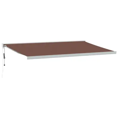 vidaXL Avtomatsko zložljiva tenda rjava 500x300 cm