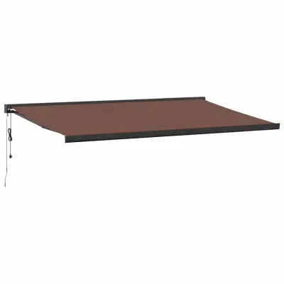 vidaXL Avtomatsko zložljiva tenda rjava 500x300 cm