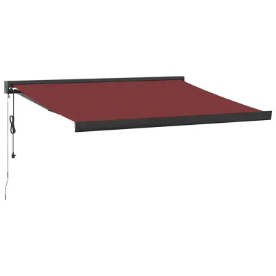 vidaXL Avtomatsko zložljiva tenda bordo 350x250 cm