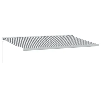 vidaXL Zložljiva tenda antracit in bela 5x3 m blago in aluminij