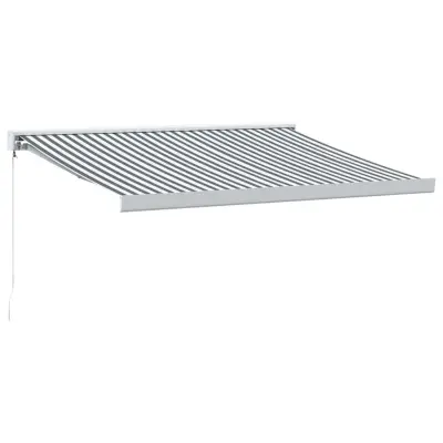 vidaXL Zložljiva tenda antracit in bela 3x2,5 m blago in aluminij