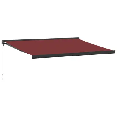 vidaXL Ročno zložljiva tenda bordo 450x300 cm