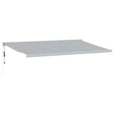 vidaXL Zložljiva tenda antracit in bela 5x3 m blago in aluminij