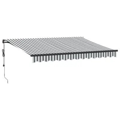 vidaXL Avtomatsko zložljiva tenda antracit in bela 350x250 cm