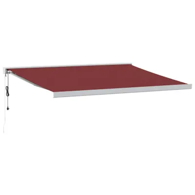 vidaXL Avtomatsko zložljiva tenda bordo 400x300 cm