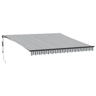 vidaXL Avtomatsko zložljiva tenda antracit in bela 450x300 cm