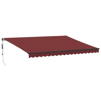 vidaXL Avtomatsko zložljiva tenda z LED bordo 450x300 cm