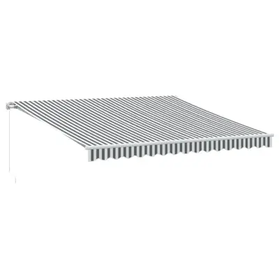 vidaXL Ročno zložljiva tenda z LED antracit in bela 400x350 cm