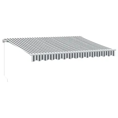 vidaXL Ročno zložljiva tenda antracit in bela 350x250 cm
