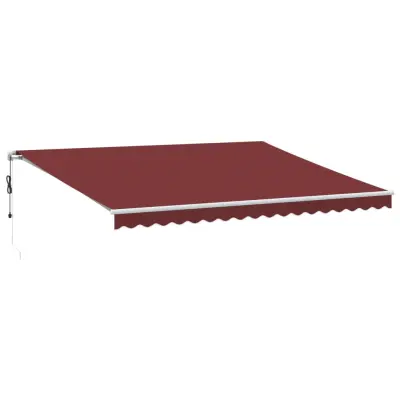 vidaXL Avtomatsko zložljiva tenda bordo 450x350 cm