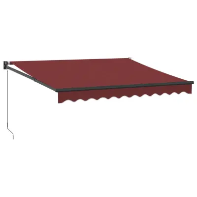 vidaXL Ročno zložljiva tenda bordo 300x250 cm