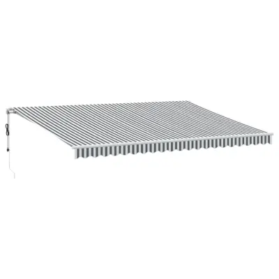 vidaXL Avtomatsko zložljiva tenda antracit in bela 500x350 cm
