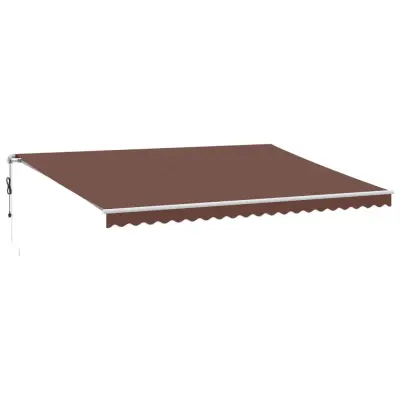 vidaXL Avtomatsko zložljiva tenda rjava 500x350 cm