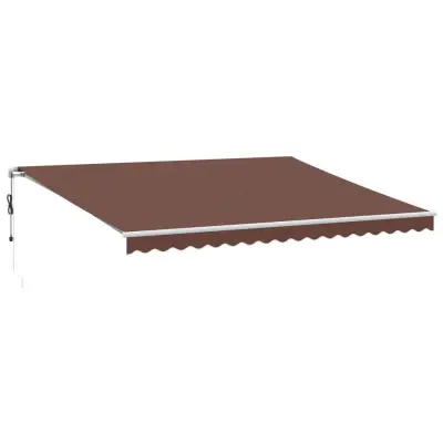 vidaXL Avtomatsko zložljiva tenda rjava 450x300 cm