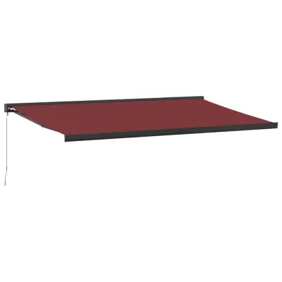 vidaXL Ročno zložljiva tenda bordo 500x300 cm