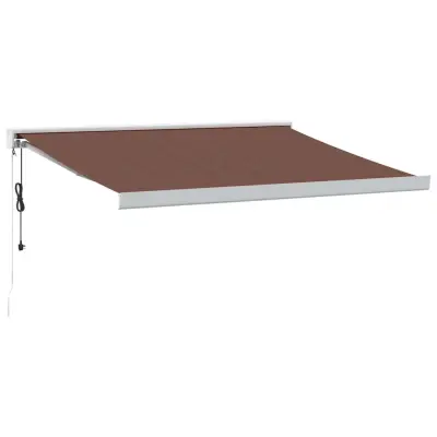 vidaXL Avtomatsko zložljiva tenda rjava 300x250 cm