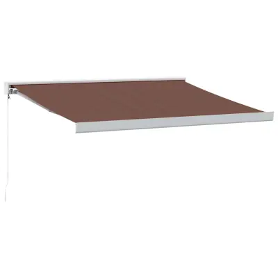 vidaXL Ročno zložljiva tenda rjava 300x250 cm