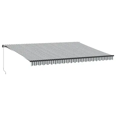 vidaXL Ročno zložljiva tenda antracit in bela 500x300 cm