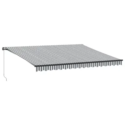 vidaXL Ročno zložljiva tenda antracit in bela 450x350 cm