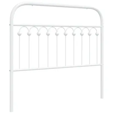 vidaXL Kovinsko vzglavje belo 107 cm