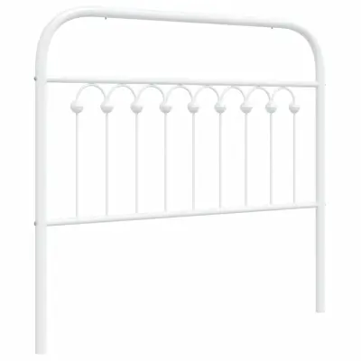 vidaXL Kovinsko vzglavje belo 100 cm