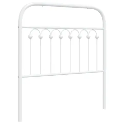 vidaXL Kovinsko vzglavje belo 90 cm
