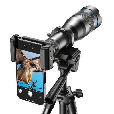 60X HD teleobjektiv s stojalom za fotoaparat za uporabo na prostem Black