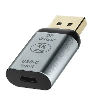 USB-C ženski na DisplayPort moški video adapter - siv