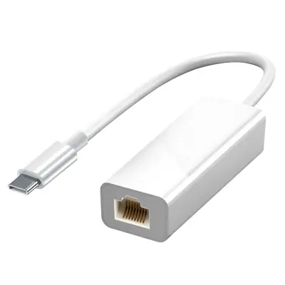 USB-C na RJ45 Ethernet adapter za Windows in Macbook, 1000 Mbps - bel