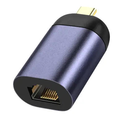 Adapter USB-C v Ethernet, kompaktna oblika - temno siva