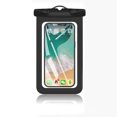 Vodoodporna torbica za mobilni telefon, 7 palcev Black