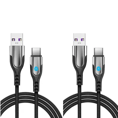 2 paketa Type-C v kabel USB 3,1 A hitro polnjenje/sinhronizacija podatkov 1 m Black