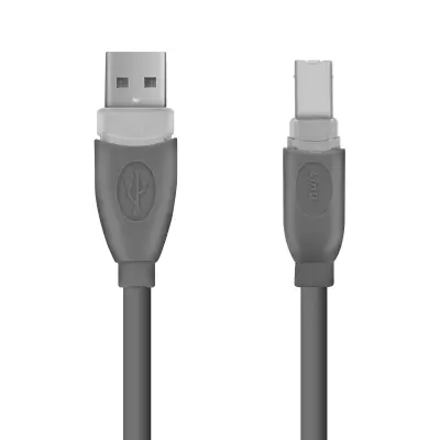 LinQ USB 2.0 tip A moški na USB 2.0 tip B moški kabel, 3 m - siv za tiskalnik, trdi disk, kamero