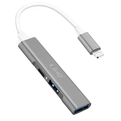 iPhone / iPad hub Lightning prikljucek na 2x USB 1x iPhone Lightning vticnico