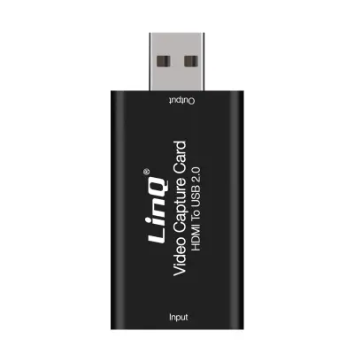 Kartica za zajem videa / zvoka HDMI v USB 2.0 Full HD / 4K UHD, LinQ - crna za pretakanje, oddajanje v živo ...
