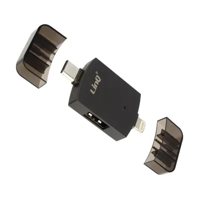 2 v 1 OTG adapter USB-C Lightning na 2x USB ženski prenos podatkov, LinQ