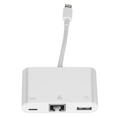 3 v 1 adapter Lightning, USB / Ethernet / USB C - bel