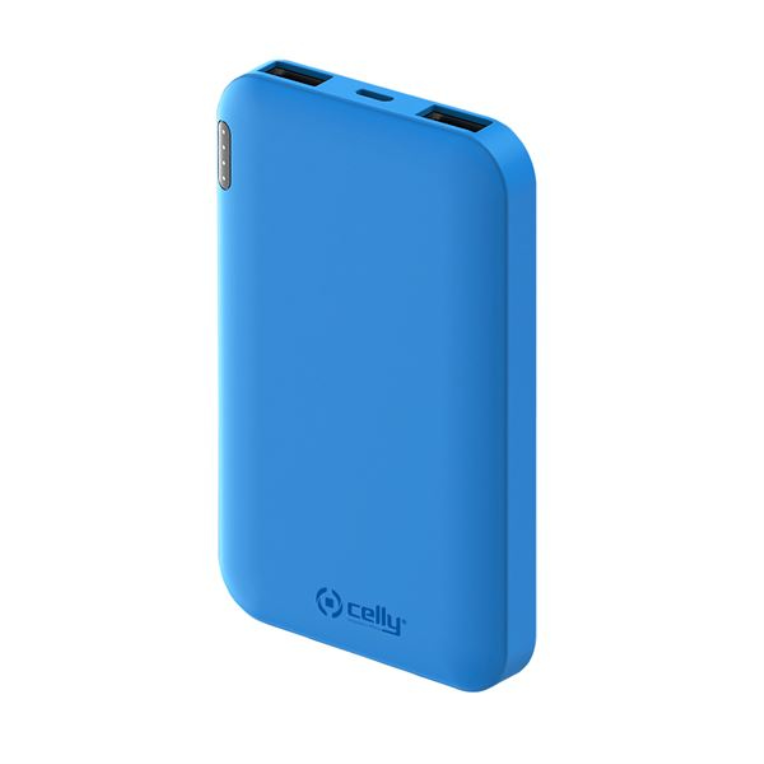 Celly POWER BANK 5A 2 USB salida 2 1A AZUL