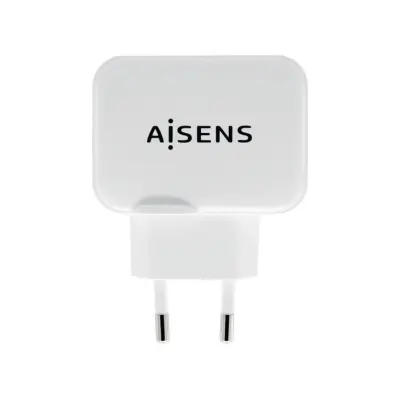 Aisens Cargador USB 17W 5V 3.4A 2XUSB CON CONTROL AI Blanco