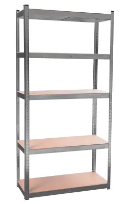 Aga Kovový regál 180x90x40 cm 5 polic Šedý