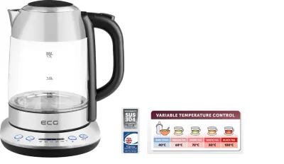 ECG RK 1781 Glass Grelnik vode