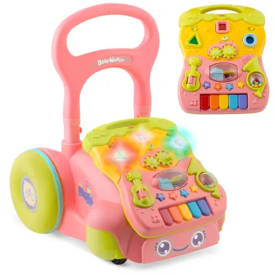 Izobraževalni sprehajalec z glasbo 2in1 RK-744 Ricokids Pink