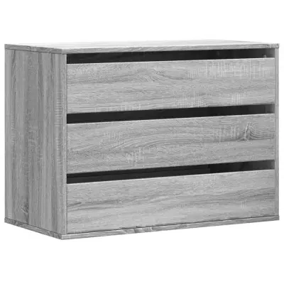 vidaXL Kotni predalnik siva sonoma 80x41x58 cm inženirski les