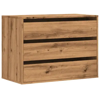 vidaXL Kotni predalnik artisan hrast 80x41x58 cm inženirski les
