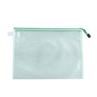 A5 Torbe za dokumente, plastični žepi z zadrgo 12 paketov Green