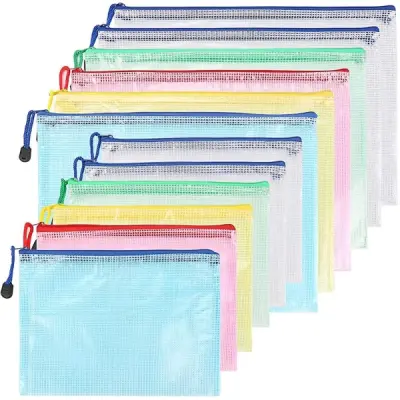 Plastični žepi z zadrgo 6 kosov A4 in 6 kosov A5 vrečke za dokumente