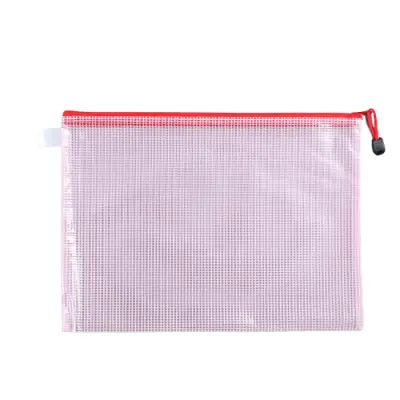 A5 Torbe za dokumente, plastični žepi z zadrgo 12 paketov Red