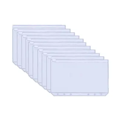 Plastični žepi za A6 registratorje s 6 obroči 12 kom Transparent