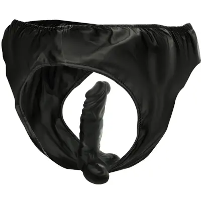DARKNESS - HLAČE S ČEPOM IN IZMENLJIVIM VIBRATORJEM